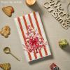 Artoid Mode Red Stripe Xmas Tree Christmas Kitchen Towels Dish Towels, 18×26 Inch Farmhouse Ornaments Winter Decoration Cleaning Set of 2(Red)