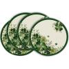 Artoid Mode Shamrocks Floral Leaves St. Patrick’s Day Round Placemats Set of 4, 14 Inch Lucky Irish Spring Table Mats for Party Kitchen Dining Decoration(Green)