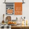 Artoid Mode Stripes Polka Dot Hello Pumpkin Fall Kitchen Towels Dish Towels, 18×26 Inch Farmhouse Maple Leaves Decoration Hand Towels Set of 4