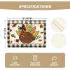 Artoid Mode Turkey Thanksgiving Placemats Set of 4, 12×18 Inch Fall Harvest Buffalo Plaid Table Mats for Party Kitchen Dining Decoration
