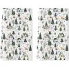 Artoid Mode Fox Snowman Xmas Tree Christmas Kitchen Towels Dish Towels, 18×26 Inch Farmhouse Snowflake Winter Decoration Cleaning Set of 2