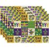 Artoid Mode Iris Mask Lobster Mardi Gras Placemats Set of 4, 12×18 Inch Seasonal Spring Holiday Table Mats for Party Kitchen Dining Decoration