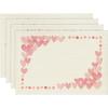 Artoid Mode Red Love Hearts Valentine Placemats Set of 4, 12×18 Inch Anniversary Wedding Table Mats for Party Kitchen Dining Decoration(Beige)