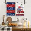 Artoid Mode American Flag Stars Stripes Truck 4th of July Kitchen Towels Dish Towels, 18×26 Inch Patriotic Memorial Day Decor Hand Towels Set of 4