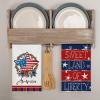 Artoid Mode American Flag Stars Stripes Truck 4th of July Kitchen Towels Dish Towels, 18×26 Inch Patriotic Memorial Day Decor Hand Towels Set of 4