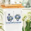 Artoid Mode Beige Hydrangea Vase Lace Spring Kitchen Towels Dish Towels, 18×26 Inch Farmhouse Summer Decoration Cleaning Set of 2
