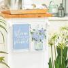 Artoid Mode Blue Hydrangea Motto Spring Kitchen Towels Dish Towels, 18×26 Inch Farmhouse Decoration Hand Towels Set of 4