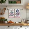 Artoid Mode Bow Bunny Eggs Rabbit Flowers Easter Spring Kitchen Towels Dish Towels, 18×26 Inch Farmhouse Summer Decoration Cleaning Set of 2