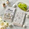 Artoid Mode Bow Rabbit Bunny Eggs Flowers Happy Easter Spring Kitchen Towels Dish Towels, 18×26 Inch Farmhouse Summer Decoration Cleaning Set of 2
