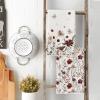 Artoid Mode Brown Flowers Wildflower Fall Kitchen Towels Dish Towels, 18×26 Inch Farmhouse Autumn Decoration Hand Towels Set of 2