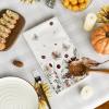 Artoid Mode Brown Flowers Wildflower Fall Kitchen Towels Dish Towels, 18×26 Inch Farmhouse Autumn Decoration Hand Towels Set of 2