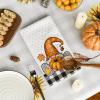 Artoid Mode Buffalo Plaid Pumpkin Truck Sunflower Gnome Fall Kitchen and Dish Towels, 18 x 26 Inch Harvest Thanksgiving Ultra Absorbent Drying Cloth Tea Towels Set of 4