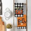 Artoid Mode Buffalo Plaid Truck Hello Pumpkin Fall Kitchen Towels Dish Towels, 18×26 Inch Farmhouse Thanksgiving Decoration Hand Towels Set of 4