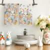 Artoid Mode Bunny Eggs Rabbit Leaves Flowers Happy Easter Spring Kitchen Towels Dish Towels, 18×26 Inch Farmhouse Summer Decoration Cleaning Set of 2