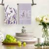 Artoid Mode Butterfly Lavender Sweet Home Spring Kitchen Towels Dish Towels, 18×26 Inch Farmhouse Summer Decoration Cleaning Set of 4