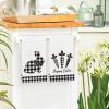 Artoid Mode Checkered Rabbit Bunny Carrots Happy Easter Kitchen Dish Towels,18×26 Inch Seasonal Spring Decoration Cleaning Set of 2(Black/Beige)