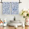 Artoid Mode Chinoiserie Rabbit Bunny Eggs Easter Flower Kitchen Towels Dish Towels, 18×26 Inch Seasonal Spring Decoration Cleaning Set of 2(Light Blue)