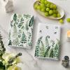 Artoid Mode Fern Leaves Spring Kitchen Towels Dish Towels, 18×26 Inch Farmhouse Summer Decoration Cleaning Set of 2