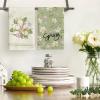 Artoid Mode Floral Vase Leaves Sunshine Spring Kitchen Towels Dish Towels, 18×26 Inch Farmhouse Summer Decoration Cleaning Set of 4