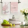 Artoid Mode Flower Cherry Blossoms Vase Hello Spring Kitchen Towels Dish Towels, 18×26 Inch Seasonal Sweet Home Decoration Hand Towels Set of 4
