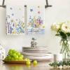 Artoid Mode Flower Vase Hello Spring Kitchen Towels Dish Towels, 18×26 Inch Seasonal Decoration Hand Towels Set of 4(Blue)