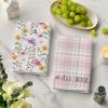Artoid Mode Flower Vase Hello Spring Kitchen Towels Dish Towels, 18×26 Inch Seasonal Decoration Hand Towels Set of 4(Pink)