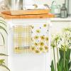 Artoid Mode Flower Vase Hello Spring Kitchen Towels Dish Towels, 18×26 Inch Seasonal Decoration Hand Towels Set of 4(Yellow)