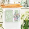 Artoid Mode Green Tulip Violets Flowers Spring Kitchen Towels Dish Towels, 18×26 Inch Farmhouse Decoration Hand Towels Set of 4