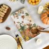 Artoid Mode Oil Painting Pumpkin Fall Kitchen Towels Dish Towels, 18×26 Inch Farmhouse Leaves Autumn Decoration Hand Towels Set of 2