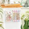 Artoid Mode Pink Buffalo Plaid Bunny Rabbit Flower Easter Kitchen Towels Dish Towels, 18×26 Inch Seasonal Decoration Hand Towels Set of 2(Colorful)