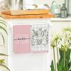 Artoid Mode Pink Bunny Rabbit Eucalyptus Easter Kitchen Towels Dish Towels, 18×26 Inch Seasonal Spring Decoration Hand Towels Set of 4(Pink)