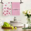 Artoid Mode Purple Flowers Bee Hello Sunshine Summer Kitchen Towels Dish Towels, 18×26 Inch Seasonal Holiday Decoration Hand Towels Set of 2(Pink)