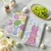 Artoid Mode Rabbit Bunny Eggs Easter Flower Kitchen Towels Dish Towels, 18×26 Inch Seasonal Spring Decoration Cleaning Set of 2(Pink/Beige)
