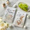 Artoid Mode Rabbit Butterfly Bunny Eggs Flowers Happy Easter Spring Kitchen Towels Dish Towels, 18×26 Inch Farmhouse Summer Decoration Cleaning Set of 2