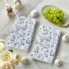 Artoid Mode Rabbit Flowers Happy Easter Spring Kitchen Towels Dish Towels, 18×26 Inch Farmhouse Summer Decoration Cleaning Set of 2