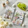 Artoid Mode Rabbit Tree Bunny Eggs Bird Flowers Leaves Easter Spring Kitchen Towels Dish Towels, 18×26 Inch Farmhouse Summer Decoration Cleaning Set of 2