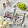 Artoid Mode Sheep Truck Bunny Eggs Bow Leaves Flowers Easter Spring Kitchen Towels Dish Towels, 18×26 Inch Farmhouse Summer Decoration Cleaning Set of 2