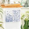 Artoid Mode Wood Wildflower Floral Kitchen Towels Dish Towels, 18×26 Inch Leaves Holiday Decoration Cleaning Set of 2(Blue)