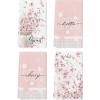Artoid Mode Flower Cherry Blossoms Vase Hello Spring Kitchen Towels Dish Towels, 18×26 Inch Seasonal Sweet Home Decoration Hand Towels Set of 4