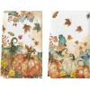 Artoid Mode Oil Painting Pumpkin Fall Kitchen Towels Dish Towels, 18×26 Inch Farmhouse Leaves Autumn Decoration Hand Towels Set of 2