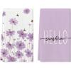 Artoid Mode Purple Flowers Bee Hello Sunshine Summer Kitchen Towels Dish Towels, 18×26 Inch Seasonal Holiday Decoration Hand Towels Set of 2(Purple)