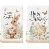 Artoid Mode Rabbit Butterfly Bunny Eggs Flowers Happy Easter Spring Kitchen Towels Dish Towels, 18×26 Inch Farmhouse Summer Decoration Cleaning Set of 2
