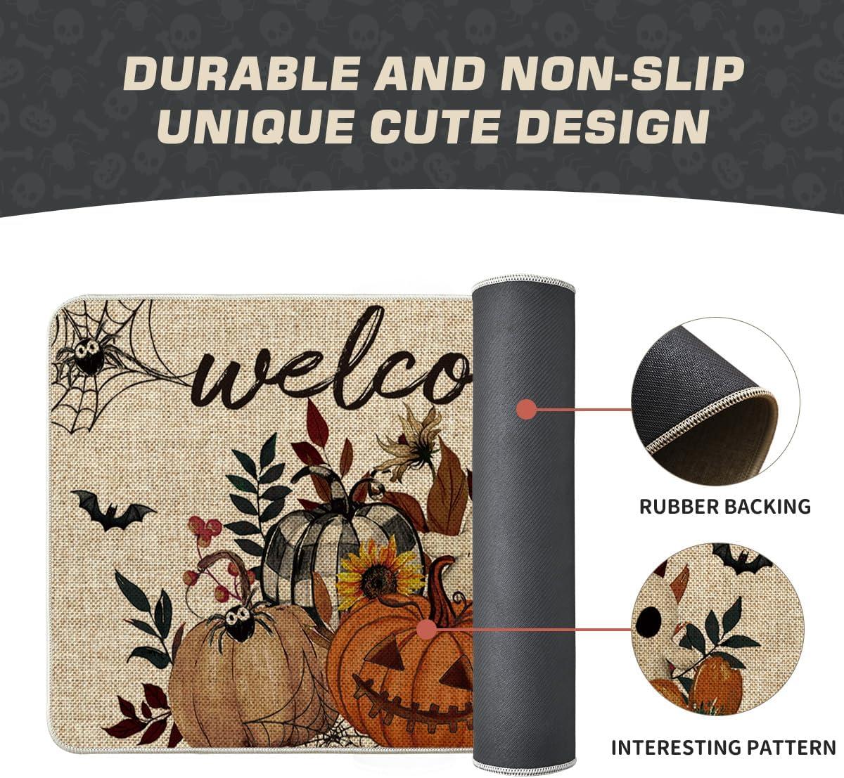 image:imageArtoid Mode Ghosts Boo Pumpkin Welcome Halloween Doormat LowProfile Switch Rug Door Home Decor Mat Floor Mat for Indoor Outdoor 17x29 Inch