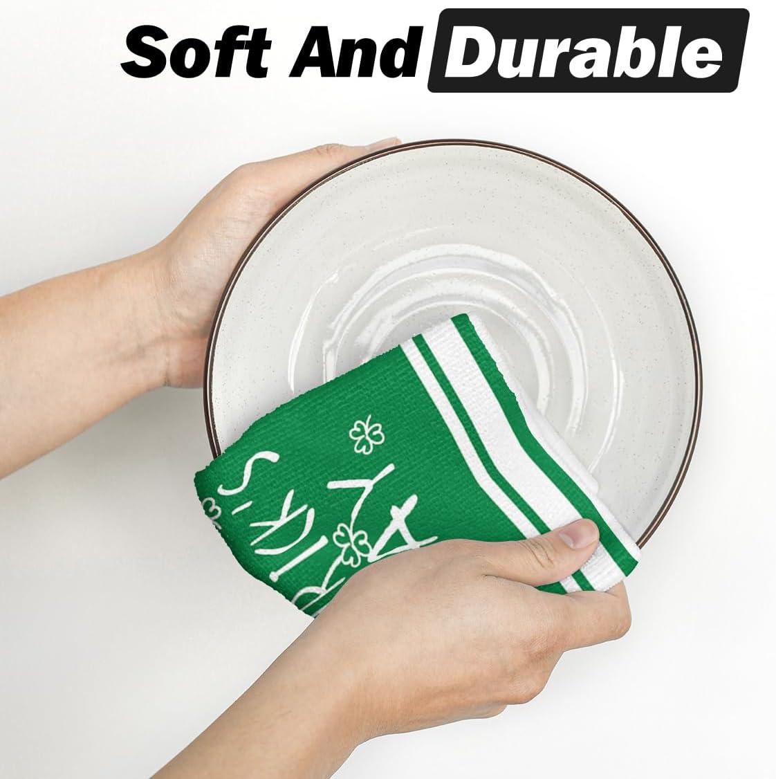 image:imageArtoid Mode Lucky Shamrock Gnome Happy St Patricks Day Kitchen Towels Dish Towels 18x26 Inch Seasonal Decoration Hand Towels Set of 4