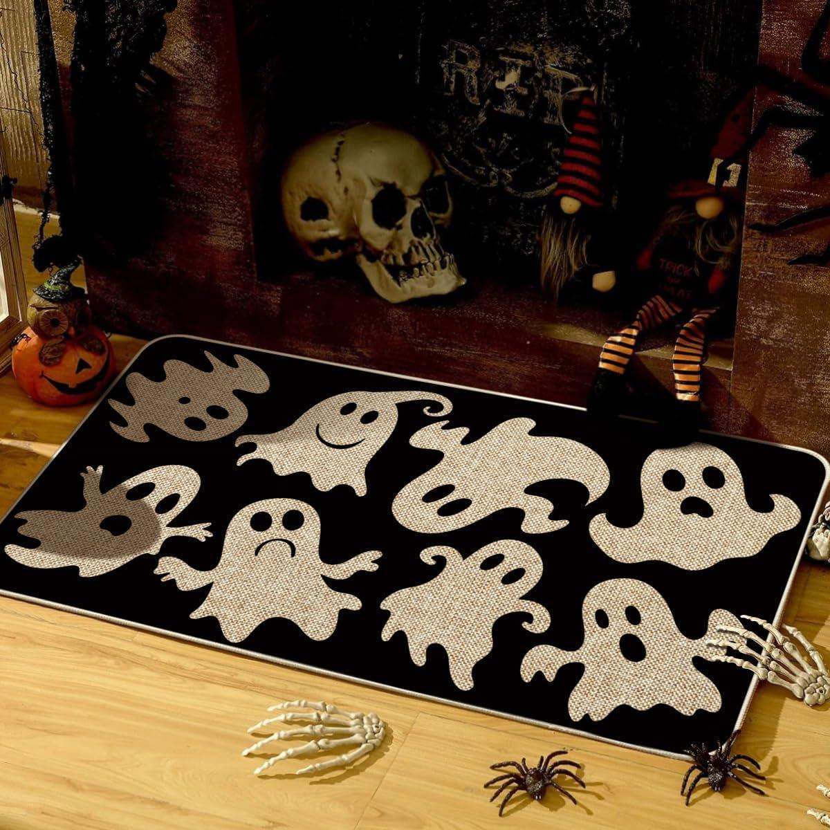 image:imageArtoid Mode Spooky Ghost Boo Halloween Doormat LowProfile Switch Rug Door Home Decor Mat Floor Mat for Indoor Outdoor 17x29 Inch