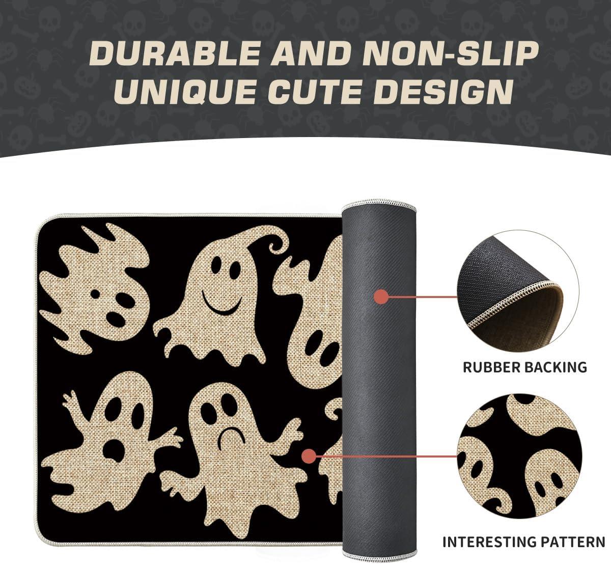image:imageArtoid Mode Spooky Ghost Boo Halloween Doormat LowProfile Switch Rug Door Home Decor Mat Floor Mat for Indoor Outdoor 17x29 Inch