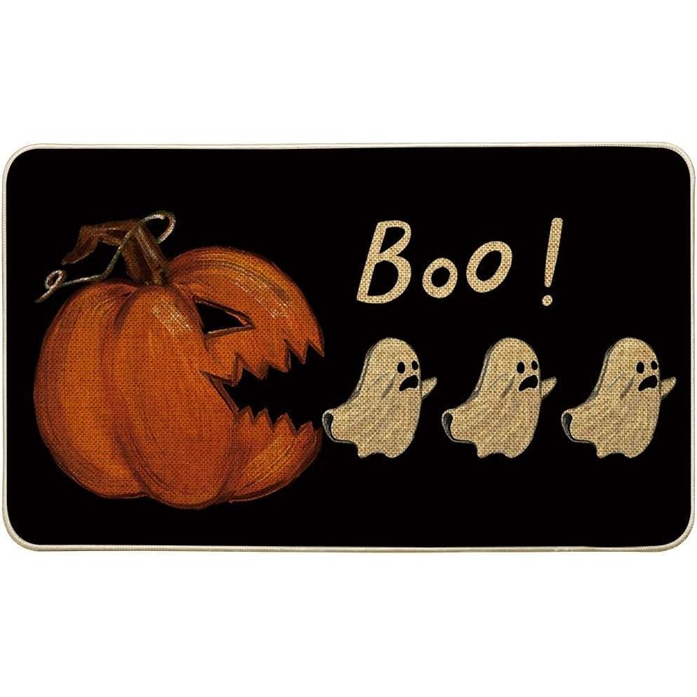 image:imageArtoid Mode Ghosts Boo Pumpkin Halloween Doormat LowProfile Switch Rug Door Home Decor Mat Floor Mat for Indoor Outdoor 17x29 Inch
