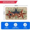 Artoid Mode America Stars Eucalyptus Patriotic 4th of July Doormat, Memorial Day Home Decor Switch Rug Door Mat Floor Mat 17×29 Inch