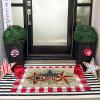 Artoid Mode America Stars Eucalyptus Patriotic 4th of July Doormat, Memorial Day Home Decor Switch Rug Door Mat Floor Mat 17×29 Inch