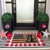 Artoid Mode American Flag Freedom Veteran Military Boots Doormat, 4th of July Memorial Day Patriotic Liberty Low-Profile Yard Floor Switch Mat for Indoor Outdoor 17 x 29 Inch